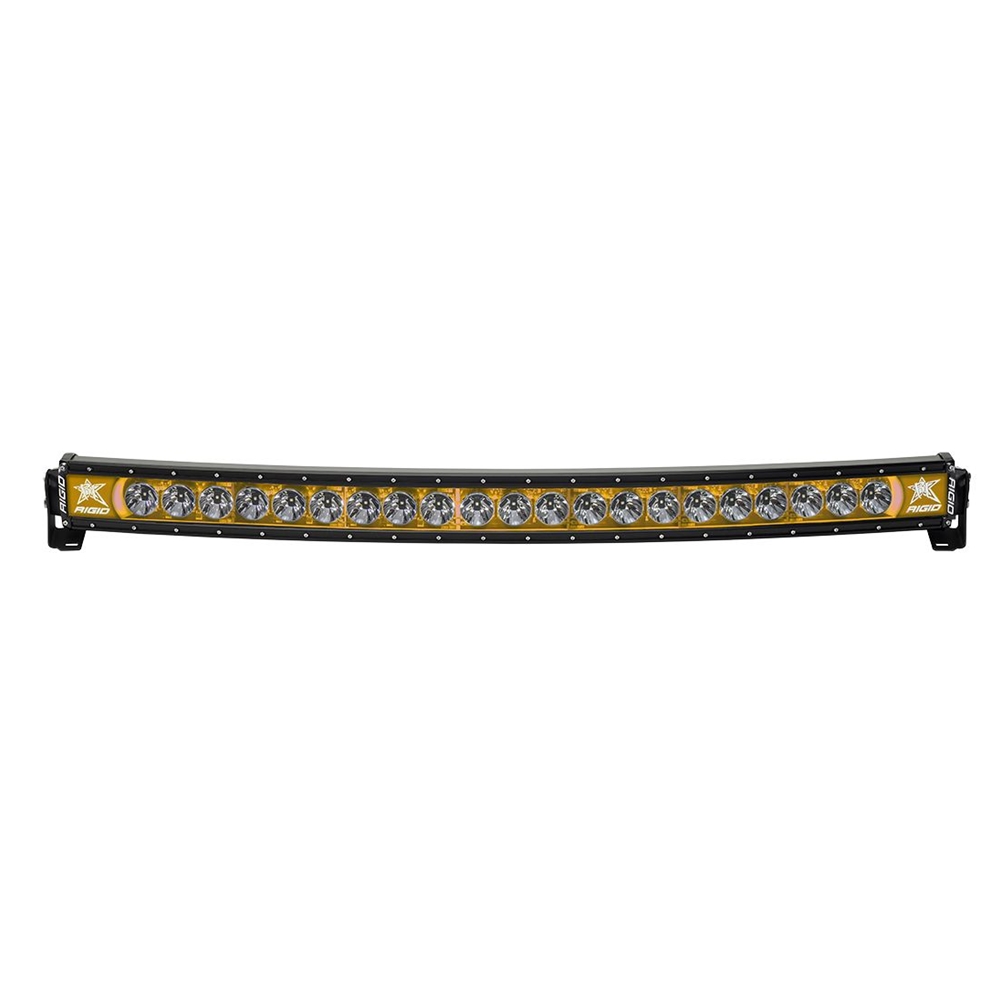 Rigid Industries 40 Inch LED Light Bar Single Row Curved Amber