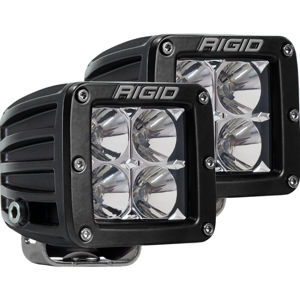 Rigid Industries Flood Surface Mount Black Pair D Series Pro RIGID