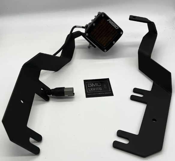 BMC Lights  2017-2022 FORD F250 A-Pillar Brackets w/ Pair of RIGID D-Series Pro Flood Pods