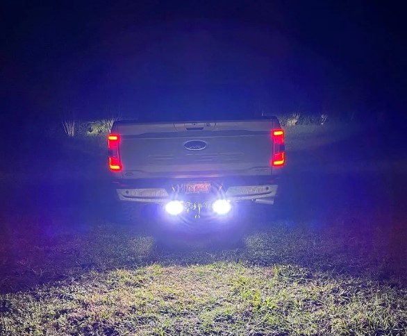 BMC Lights  2020-2025 FORD F150 Hitch Bar ™ w/ RIGID Ignite Endcap Upgrade: RIGID Midnight Series SR-Q Series Pro