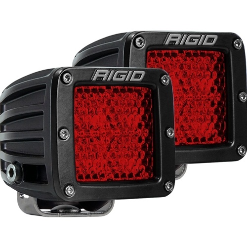 Rigid Industries Pair Diffused Rear Facing High/Low Surface Mount Red D-Series Pro - Discontinued