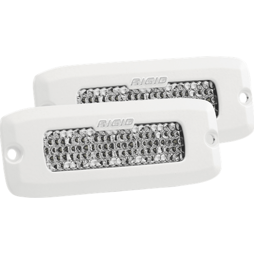 Rigid Industries Pair Diffused Flush Mount White Housing SR-Q Pro - Discontinued