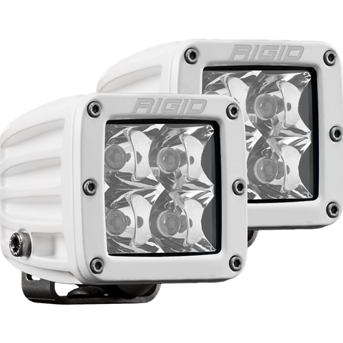 Rigid Industries Pair Hybrid Spot Surface Mount White Housing Pair D-Series Pro RIGID Industries - Open Box