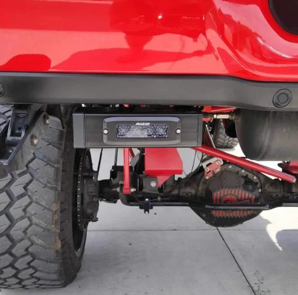 BMC Lights  2019-2022 RAM 3500 Hitch Bar ™ w/ RIGID Ignite Endcap Upgrade:  RIGID Midnight Edition SR-Q Series PRO