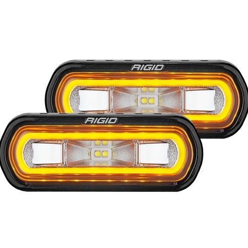 Rigid Industries SR-L Series Off-Road Spreader Pod 3 Wire Surface Mount  with Amber Halo Pair RIGID Industries